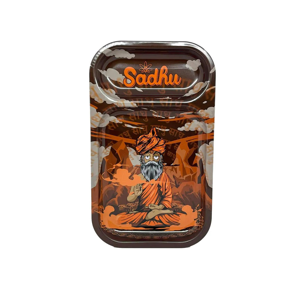 Bandeja de Metal Sadhu Grande 2 Divisórias (Laranja)