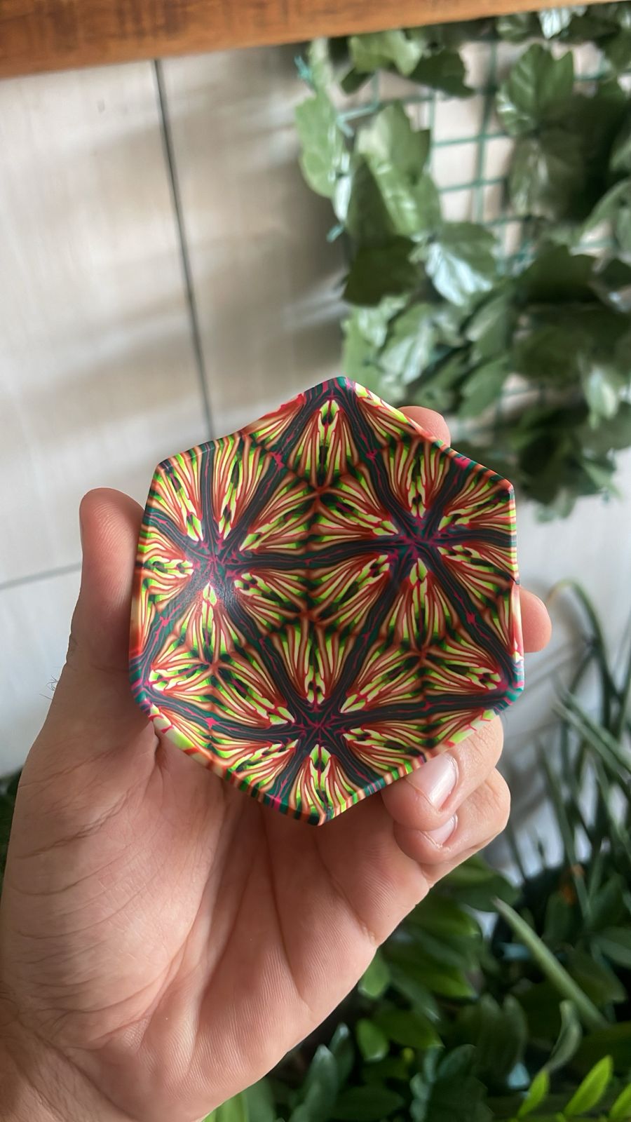 Cuia Artística de Cerâmica Plástica (G) 