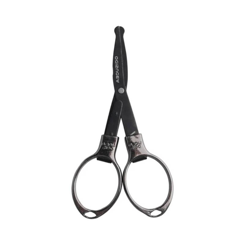 TESOURA DE METAL SEM PONTA DOBRÁVEL ROUND METAL DUO (BLACK / BLACK) - ABDUZIDO