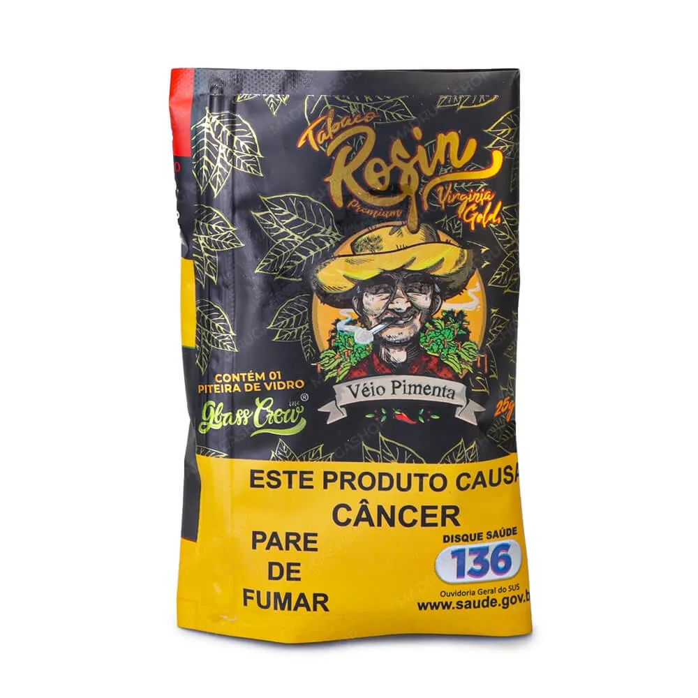 Tabaco Véio Pimenta Virginia Gold Rosin - Pacote 25g
